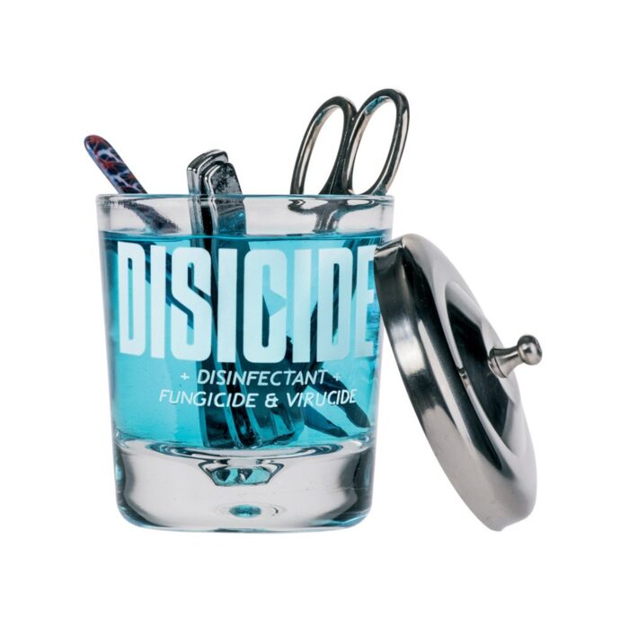 Disicide disinfecting glass jar for manicure tools 160ml Rasoigoodfellas