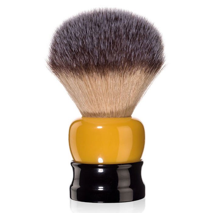 Fine stout shaving brush black and yellow 24mm Rasoigoodfellas